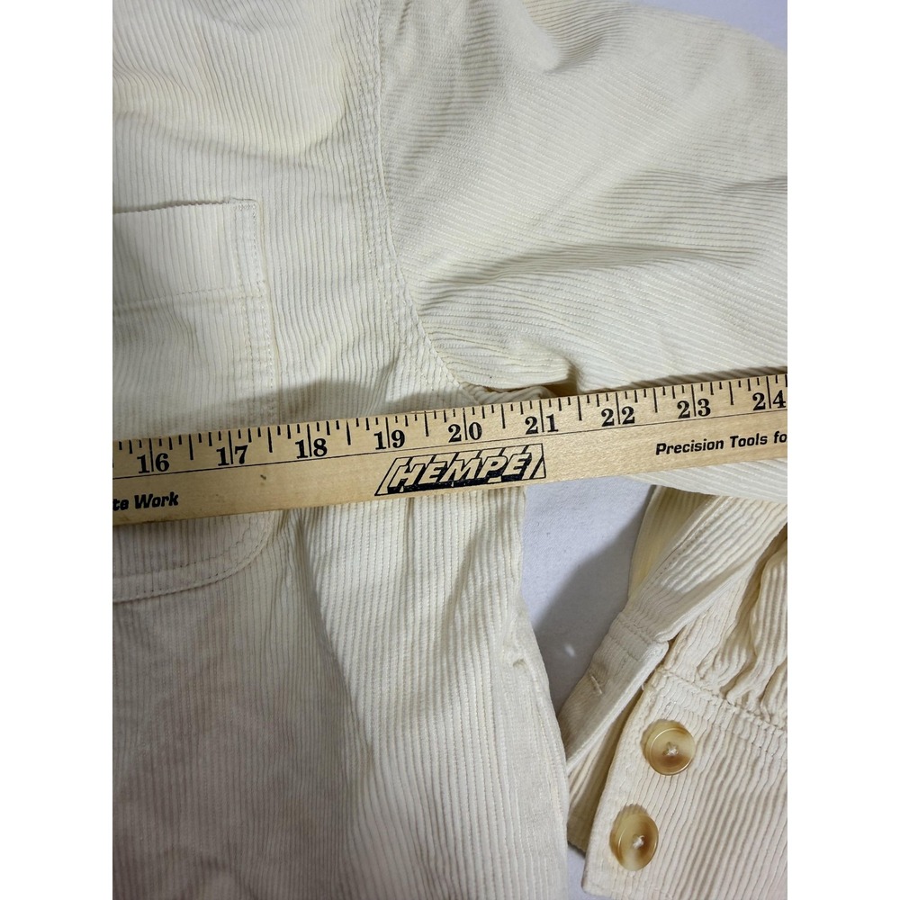 Levi's Shirt Womens Small White Corduroy Button Front Long Sleeve Top Casual - Picture 5 of 9